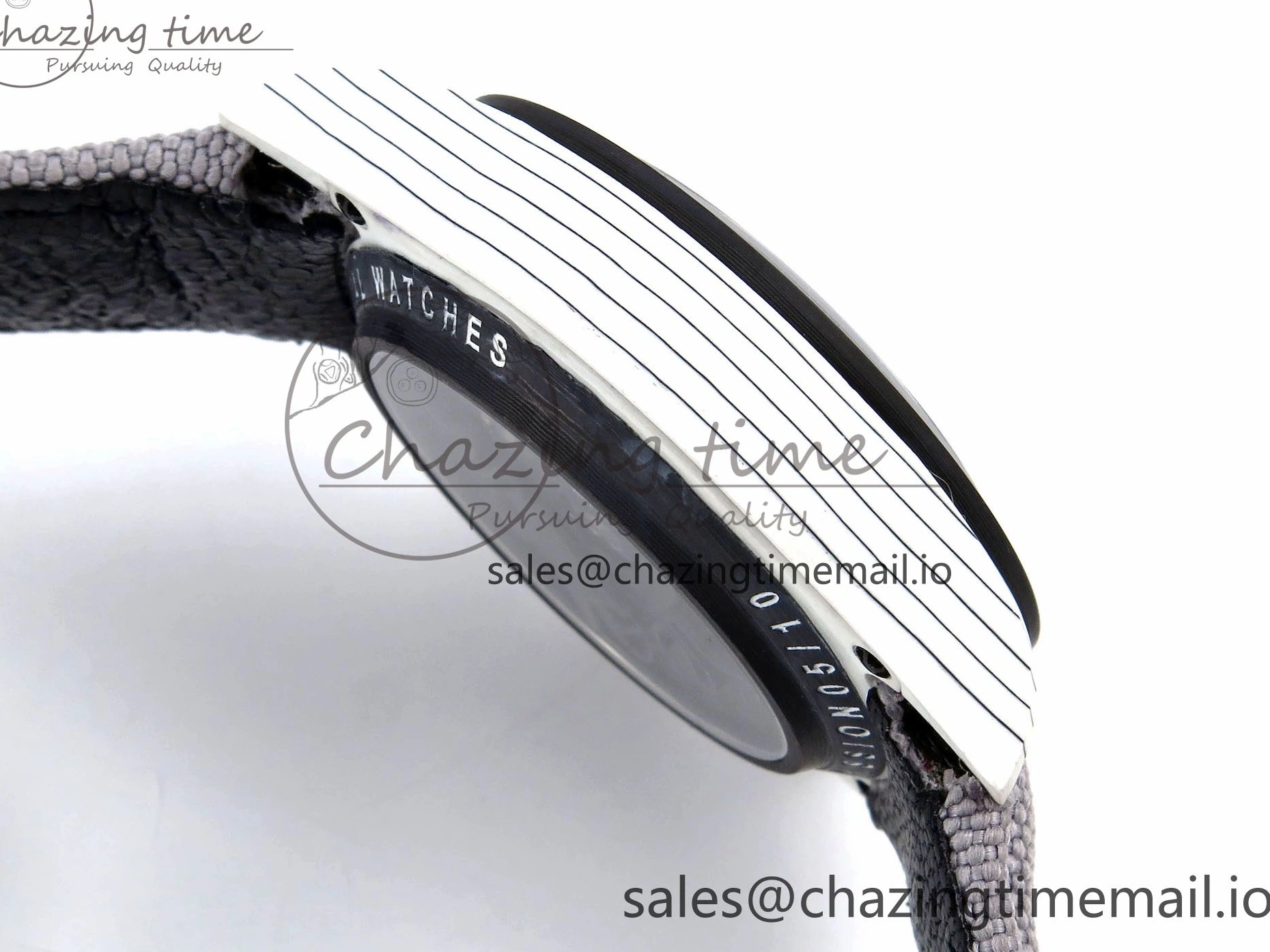 Clone Gray Gray Dial Space DIW Daytona Nylon Mission Textured Strap A4130 on 0228